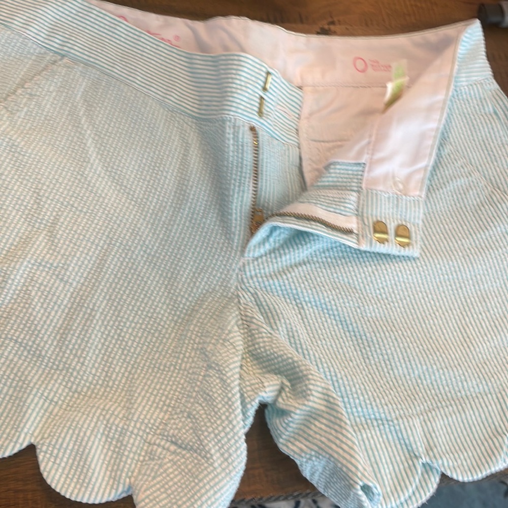 Seersucker Scallop Shorts